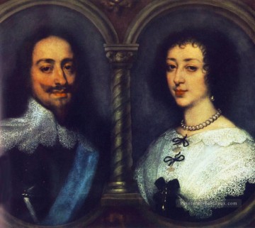  henri peintre - CharlesI d’Angleterre et Henrietta de France Baroque peintre de cour Anthony van Dyck